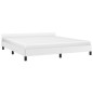vidaXL Giroletto con Testiera Bianco 160x200 cm in Similpelle vidaXL Giroletto con Testiera Bianco 160x200 cm in Similpelle