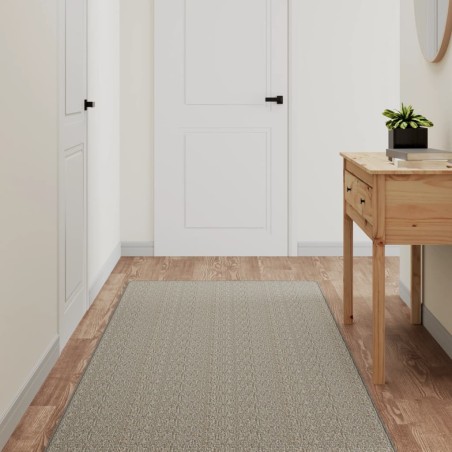vidaXL Tappeto Corsia Aspetto Sisal Tortora 80x200 cm