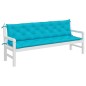 vidaXL Cuscini per Panca da Giardino 2 pz Turchese 200x50x7 cm Tessuto vidaXL Cuscini per Panca da Giardino 2 pz Turchese 200x50x7 cm Tessuto