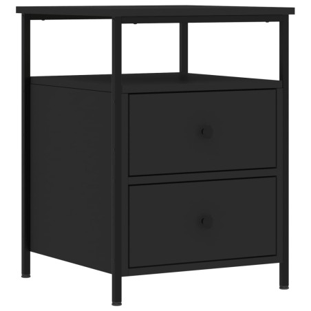vidaXL Comodino Nero 44x45x60 cm in Legno Multistrato