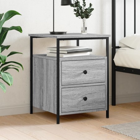 vidaXL Comodino Grigio Sonoma 44x45x60 cm in Legno Multistrato