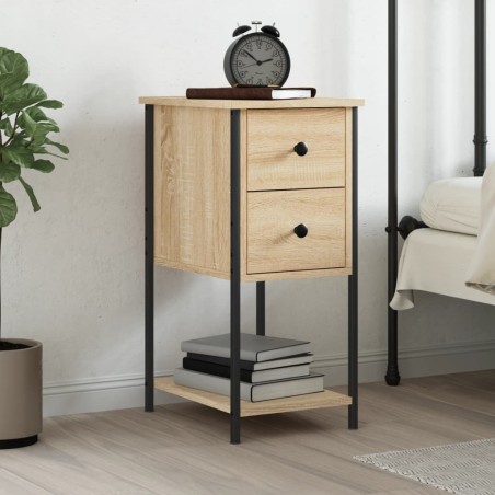 vidaXL Comodino Rovere Sonoma 32x42x70 cm in Legno Multistrato
