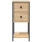 vidaXL Comodino Rovere Sonoma 32x42x70 cm in Legno Multistrato