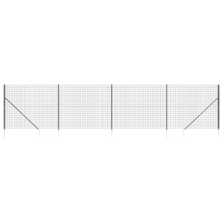 vidaXL Recinzione Metallica con Picchetti Ancoraggio Antracite 1,4x10m