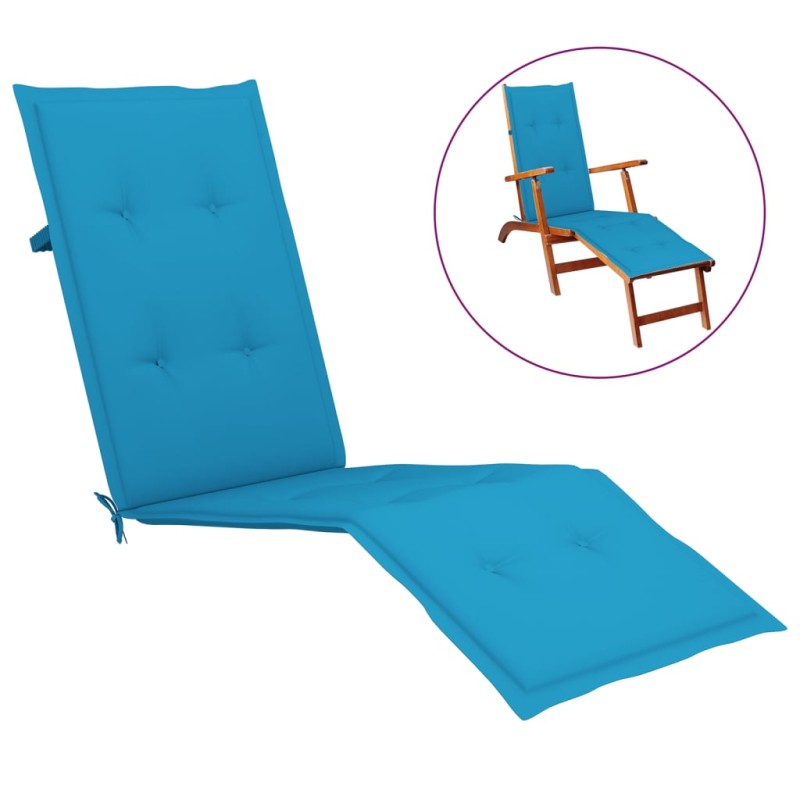 vidaXL Cuscino per Sdraio Blu (75+105)x50x3 cm vidaXL Cuscino per Sdraio Blu (75+105)x50x3 cm