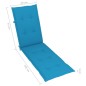 vidaXL Cuscino per Sdraio Blu (75+105)x50x3 cm vidaXL Cuscino per Sdraio Blu (75+105)x50x3 cm