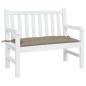 vidaXL Cuscino per Panca Tortora 100x50x7 cm in Tessuto Oxford