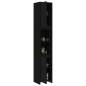 vidaXL Mobile da Bagno Nero 30x30x183,5 cm in Legno Multistrato vidaXL Mobile da Bagno Nero 30x30x183,5 cm in Legno Multistrato