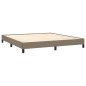 vidaXL Giroletto senza Materasso Tortora 160x200 cm in Tessuto vidaXL Giroletto senza Materasso Tortora 160x200 cm in Tessuto