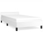 vidaXL Giroletto con Testiera Bianco 90x200 cm in Similpelle vidaXL Giroletto con Testiera Bianco 90x200 cm in Similpelle