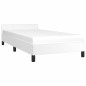 vidaXL Giroletto con Testiera Bianco 90x200 cm in Similpelle vidaXL Giroletto con Testiera Bianco 90x200 cm in Similpelle