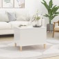 Tavolino Salotto Bianco Lucido 60x44,5x45 cm Legno Multistrato Tavolino Salotto Bianco Lucido 60x44,5x45 cm Legno Multistrato