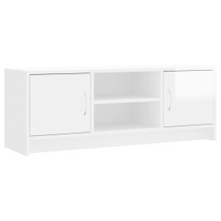 vidaXL Mobile Porta TV Bianco Lucido 102x30x37,5 cm Legno Multistrato