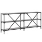 vidaXL Tavolino Grigio Sonoma 180x30x75cm in Legno Multistrato e Ferro