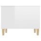 Tavolino Salotto Bianco Lucido 60x44,5x45 cm Legno Multistrato Tavolino Salotto Bianco Lucido 60x44,5x45 cm Legno Multistrato