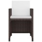 vidaXL Set da Pranzo da Giardino 9 pz con Cuscini Polyrattan Marrone vidaXL Set da Pranzo da Giardino 9 pz con Cuscini Polyrattan Marrone