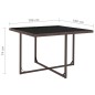 vidaXL Set da Pranzo da Giardino 9 pz con Cuscini Polyrattan Marrone vidaXL Set da Pranzo da Giardino 9 pz con Cuscini Polyrattan Marrone
