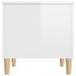 Tavolino Salotto Bianco Lucido 60x44,5x45 cm Legno Multistrato Tavolino Salotto Bianco Lucido 60x44,5x45 cm Legno Multistrato