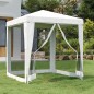 Tendone per Feste con 4 Pareti in Rete 2x2 m Bianco Tendone per Feste con 4 Pareti in Rete 2x2 m Bianco