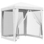 Tendone per Feste con 4 Pareti in Rete 2x2 m Bianco Tendone per Feste con 4 Pareti in Rete 2x2 m Bianco