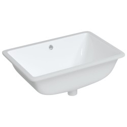 vidaXL Lavandino da Bagno Bianco 60x40x21 cm Rettangolare in Ceramica
