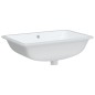 vidaXL Lavandino da Bagno Bianco 60x40x21 cm Rettangolare in Ceramica vidaXL Lavandino da Bagno Bianco 60x40x21 cm Rettangolare in Ceramica