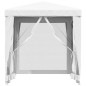 Tendone per Feste con 4 Pareti in Rete 2x2 m Bianco Tendone per Feste con 4 Pareti in Rete 2x2 m Bianco
