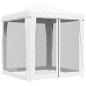 Tendone per Feste con 4 Pareti in Rete 2x2 m Bianco Tendone per Feste con 4 Pareti in Rete 2x2 m Bianco