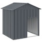 vidaXL Casetta Cani con Tetto Antracite 117x103x123 cm Acciaio Zincato