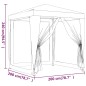 Tendone per Feste con 4 Pareti in Rete 2x2 m Bianco Tendone per Feste con 4 Pareti in Rete 2x2 m Bianco
