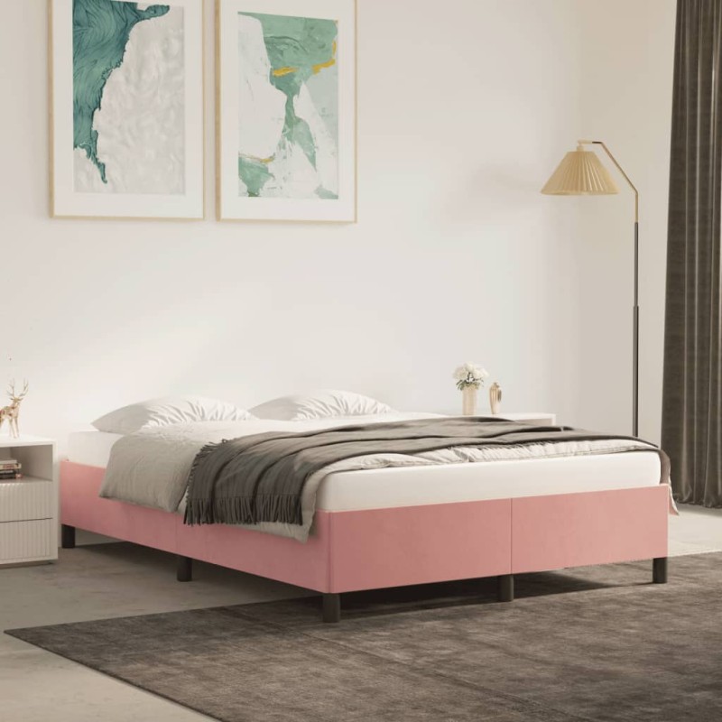 vidaXL Giroletto Rosa 140x200 cm in Velluto vidaXL Giroletto Rosa 140x200 cm in Velluto