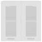Armadio Sospeso con Vetro Bianco 60x31x60 cm in Truciolato