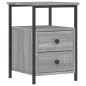 vidaXL Comodino Grigio Sonoma 34x35,5x50 cm in Legno Multistrato vidaXL Comodino Grigio Sonoma 34x35,5x50 cm in Legno Multistrato