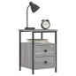 vidaXL Comodino Grigio Sonoma 34x35,5x50 cm in Legno Multistrato vidaXL Comodino Grigio Sonoma 34x35,5x50 cm in Legno Multistrato