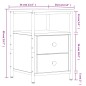 vidaXL Comodino Grigio Sonoma 34x35,5x50 cm in Legno Multistrato vidaXL Comodino Grigio Sonoma 34x35,5x50 cm in Legno Multistrato