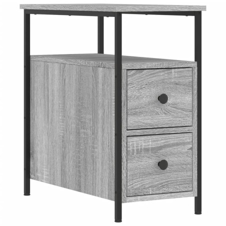 vidaXL Comodino Grigio Sonoma 30x60x60 cm in Legno Multistrato