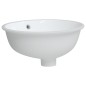 vidaXL Lavandino da Bagno Bianco 38,5x33,5x19 cm Ovale in Ceramica vidaXL Lavandino da Bagno Bianco 38,5x33,5x19 cm Ovale in Ceramica