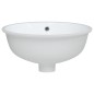 vidaXL Lavandino da Bagno Bianco 38,5x33,5x19 cm Ovale in Ceramica vidaXL Lavandino da Bagno Bianco 38,5x33,5x19 cm Ovale in Ceramica