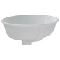 vidaXL Lavandino da Bagno Bianco 38,5x33,5x19 cm Ovale in Ceramica vidaXL Lavandino da Bagno Bianco 38,5x33,5x19 cm Ovale in Ceramica