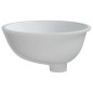 vidaXL Lavandino da Bagno Bianco 38,5x33,5x19 cm Ovale in Ceramica vidaXL Lavandino da Bagno Bianco 38,5x33,5x19 cm Ovale in Ceramica