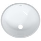 vidaXL Lavandino da Bagno Bianco 38,5x33,5x19 cm Ovale in Ceramica vidaXL Lavandino da Bagno Bianco 38,5x33,5x19 cm Ovale in Ceramica