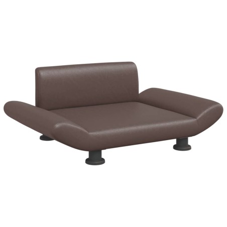 vidaXL Lettino per Cani Marrone 70x45x28 cm in Similpelle