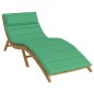 vidaXL Cuscino per Lettino Verde 180x60x3 cm in Tessuto Oxford