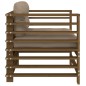 vidaXL Sedie da Giardino con Cuscini 2pz Legno Massello di Pino Miele vidaXL Sedie da Giardino con Cuscini 2pz Legno Massello di Pino Miele