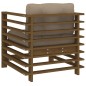 vidaXL Sedie da Giardino con Cuscini 2pz Legno Massello di Pino Miele vidaXL Sedie da Giardino con Cuscini 2pz Legno Massello di Pino Miele
