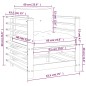 vidaXL Sedie da Giardino con Cuscini 2pz Legno Massello di Pino Miele vidaXL Sedie da Giardino con Cuscini 2pz Legno Massello di Pino Miele