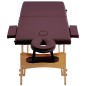 vidaXL Lettino da Massaggio Pieghevole a 2 Sezioni in Legno Viola Vino vidaXL Lettino da Massaggio Pieghevole a 2 Sezioni in Legno Viola Vino