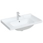 vidaXL Lavandino da Bagno Bianco 81x48x23 cm Rettangolare in Ceramica vidaXL Lavandino da Bagno Bianco 81x48x23 cm Rettangolare in Ceramica