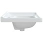 vidaXL Lavandino da Bagno Bianco 81x48x23 cm Rettangolare in Ceramica vidaXL Lavandino da Bagno Bianco 81x48x23 cm Rettangolare in Ceramica
