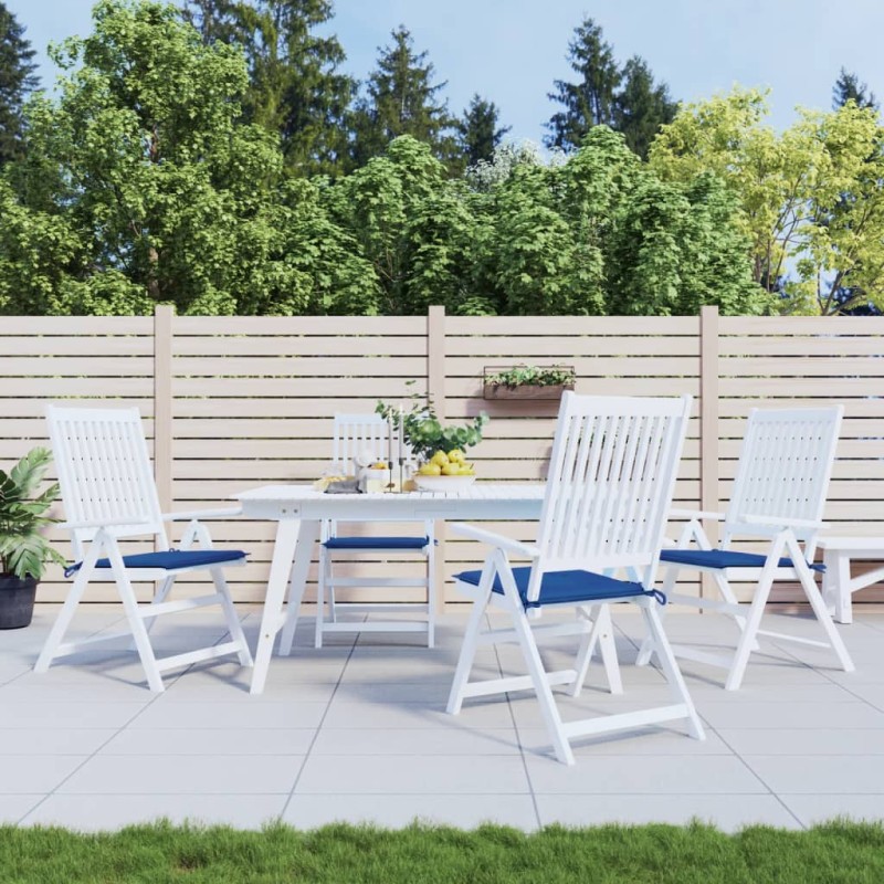 vidaXL Cuscini per Sedia 4 pz Blu Reale 50x50x3 cm in Tessuto Oxford